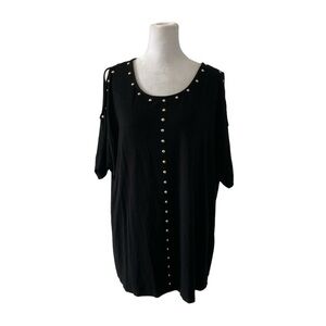 Philosophy 1X top black short sleeves